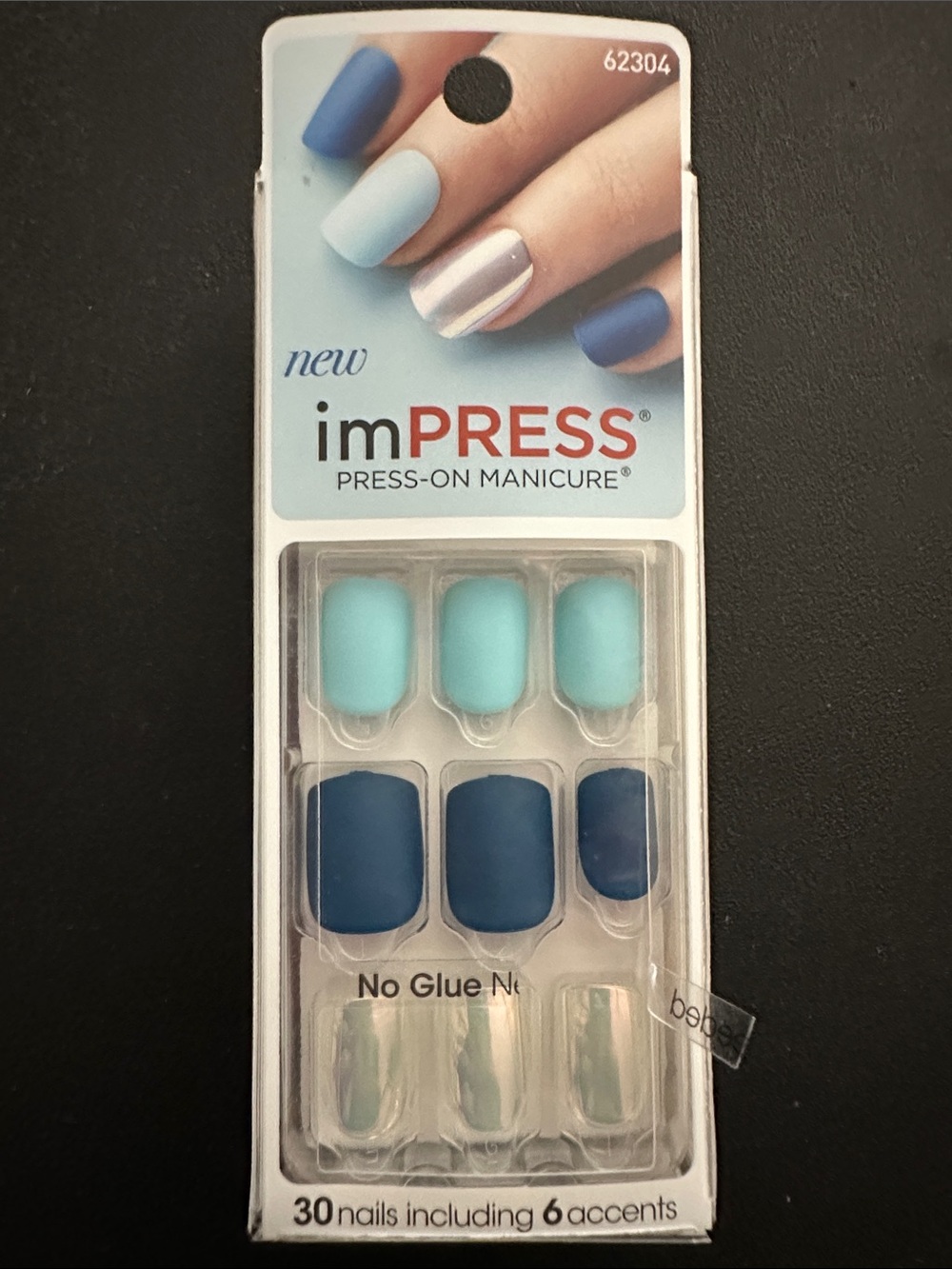 imPRESS Blue & Teal Matte and Iridescent Press-On Nails